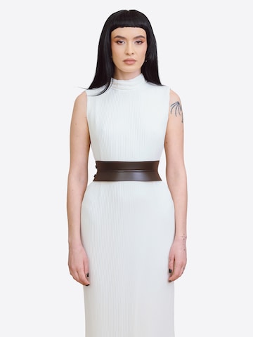 Haute Cuir - Cinturón 'Slim Sablier Corset Belt' en marrón