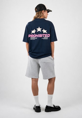 Prohibited - Camisa 'Running Club' em azul