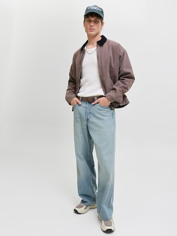 JACK & JONES Широка кройка Дънки 'JJIDave JJOriginal' в синьо