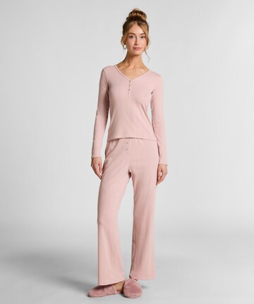 Pantalon de pyjama 'Pointelle' Hunkemöller en rose