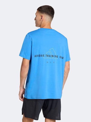 T-Shirt fonctionnel 'TR ID' ADIDAS PERFORMANCE en bleu : devant