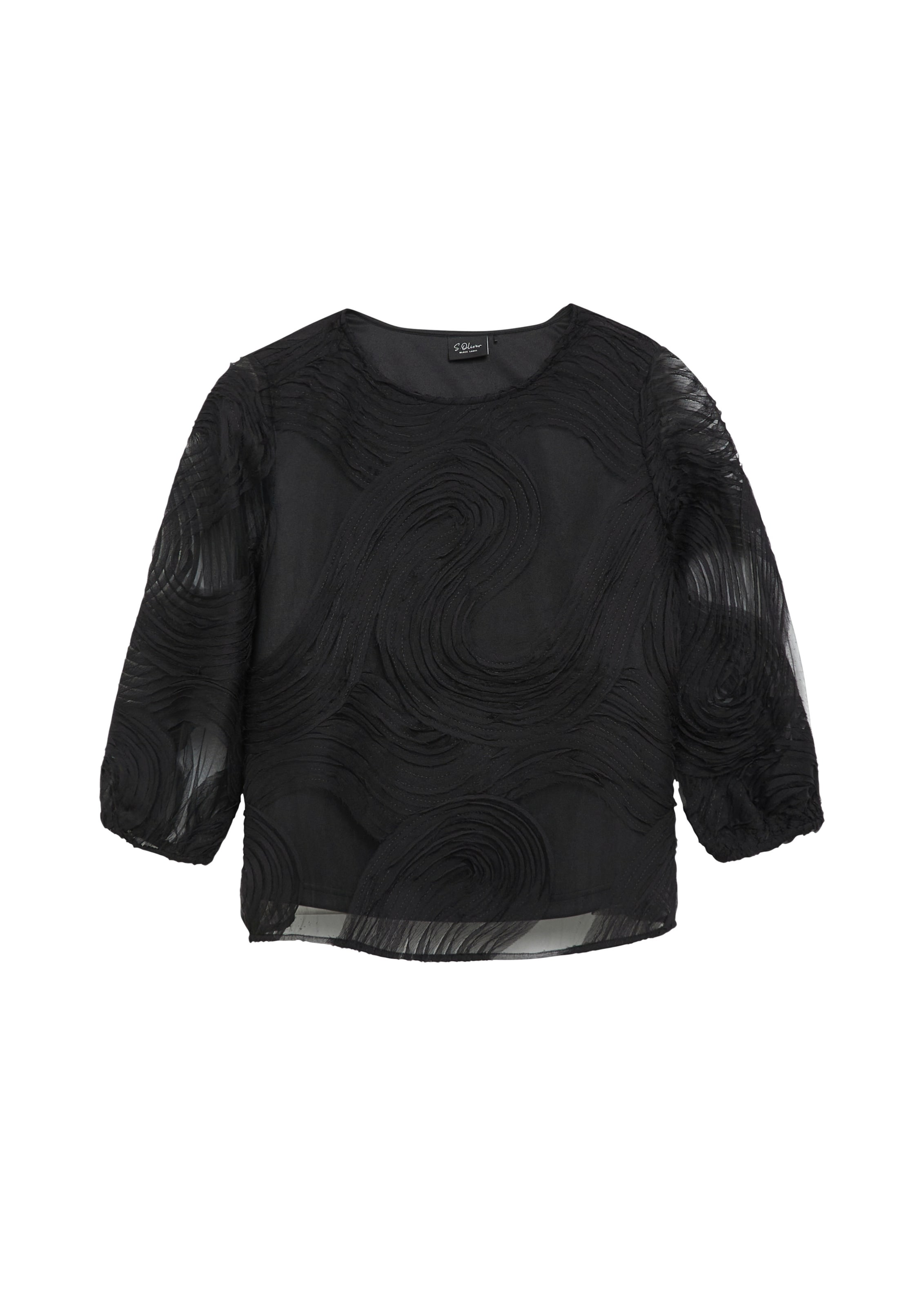 s.Oliver Blouse in Zwart: voorkant