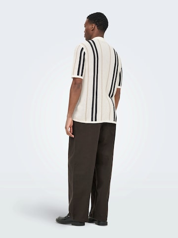 Vestes en maille 'ONSLEON' Only & Sons en blanc