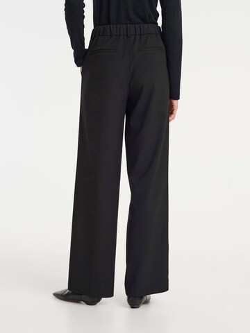 OPUS Wide leg Pleat-Front Pants 'Melpa' in Black