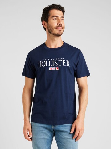 HOLLISTER Футболка 'COASTAL' в Синий: спереди