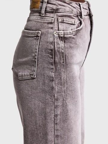 IT'S BASIC Wide leg Jeans 'June Relaxed Mid Rise Jeans' in Bruin