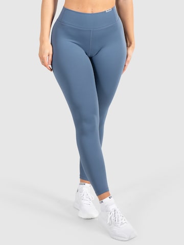 Smilodox Skinny Workout Pants 'Advance Pro' in Blue: front