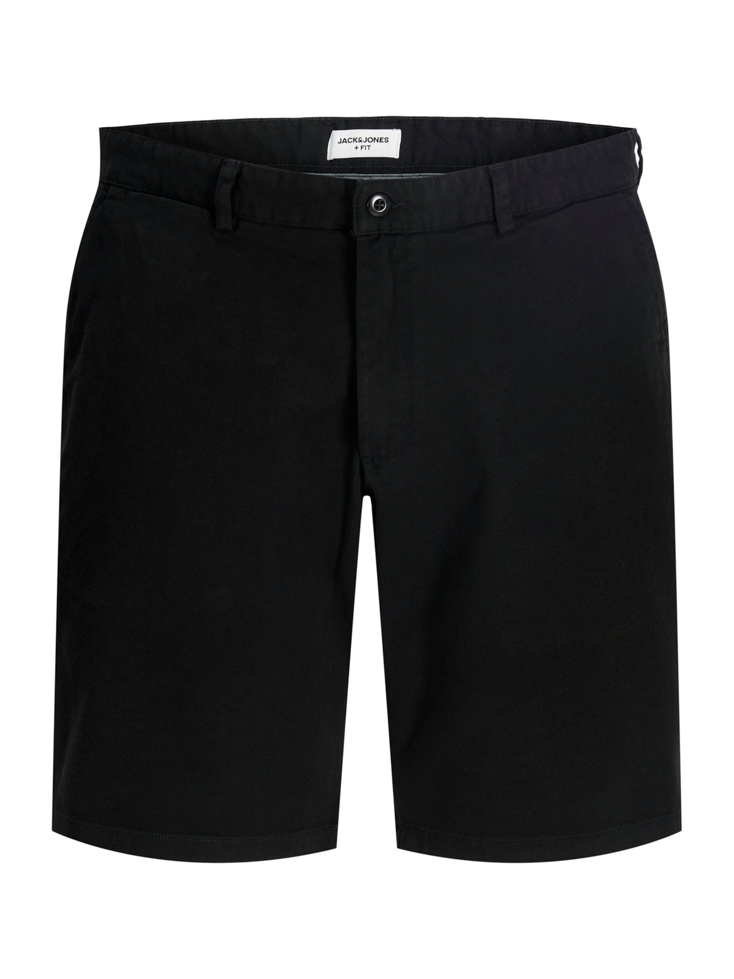 Jack & Jones Plus Lużny krój Chinosy 'JPSTChris' w kolorze czarny: przód