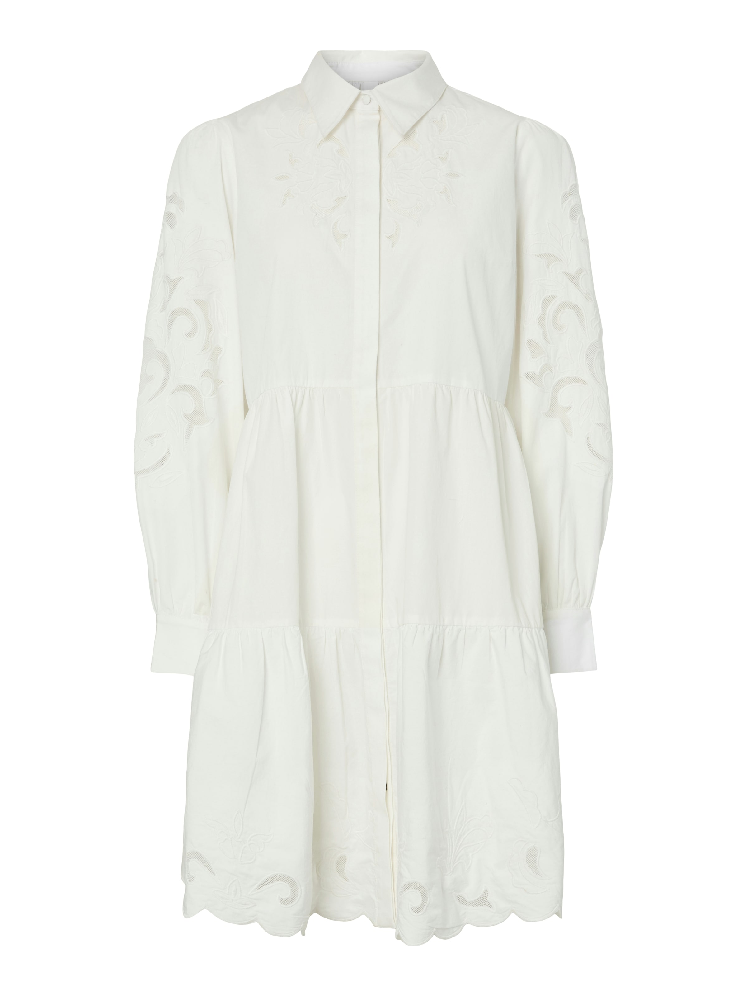 YAS Платье-рубашка 'YASZIMIA' в Белый: спереди