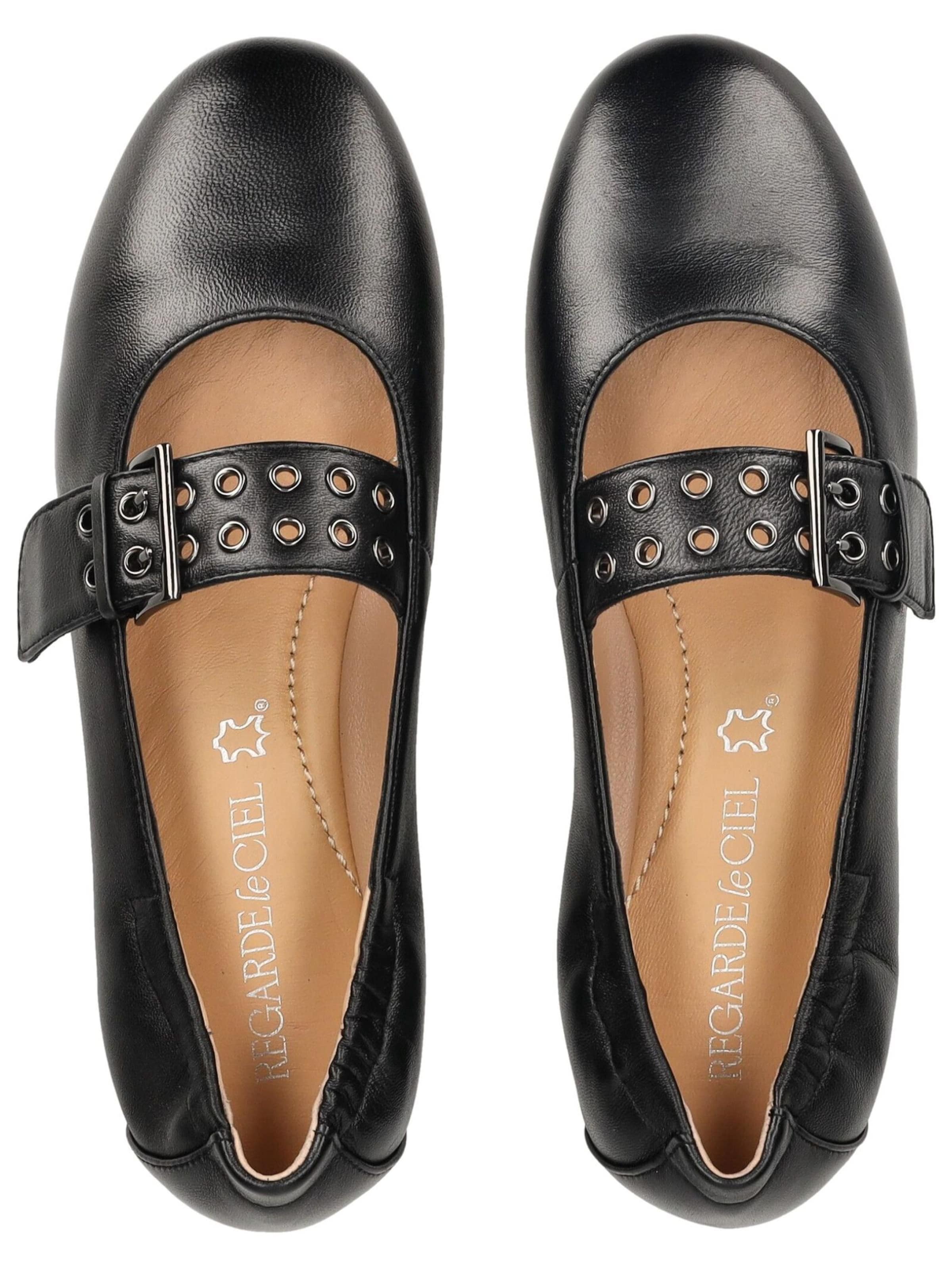 Ballerines à lanières Regarde le Ciel en noir