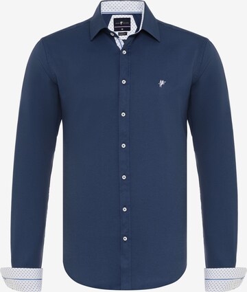 DENIM CULTURE Regular fit Overhemd 'Arne' in Blauw: voorkant