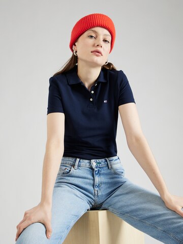 Tommy Jeans Poloshirt 'ESSENTIAL' in Blau: predná strana