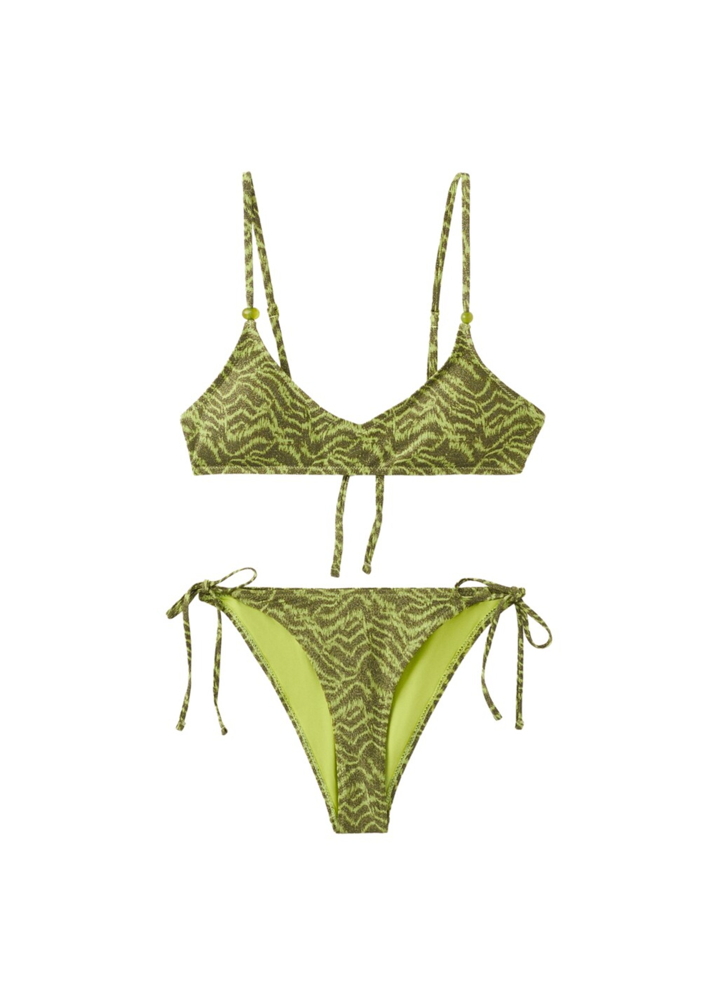 MANGO TEEN Bikini 'Zebra' in Green, Item view