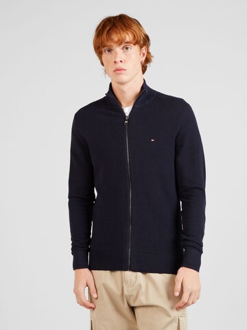 Vestes en maille TOMMY HILFIGER en bleu : devant