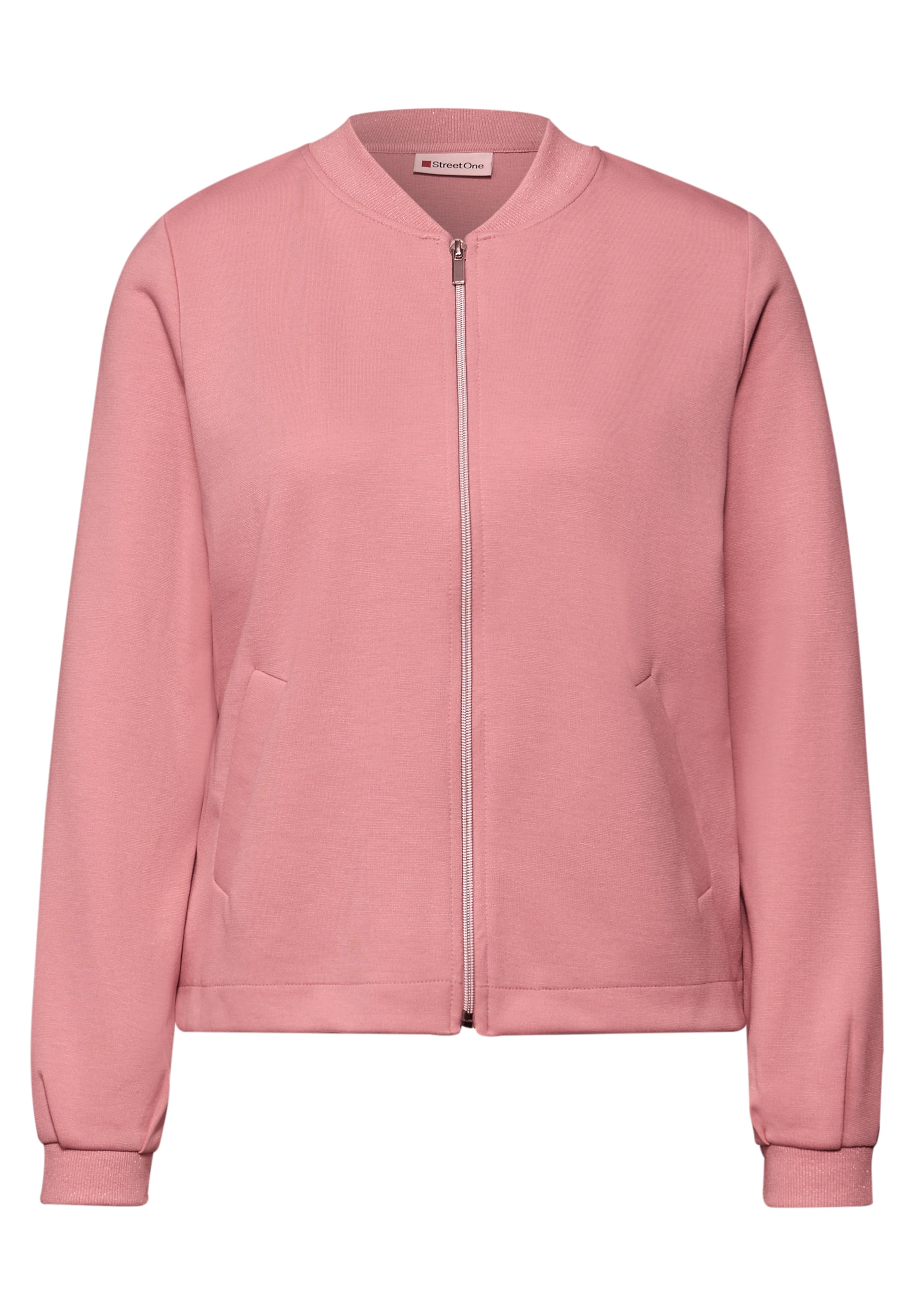 STREET ONE Sweatjacke in Pink: Vorderseite