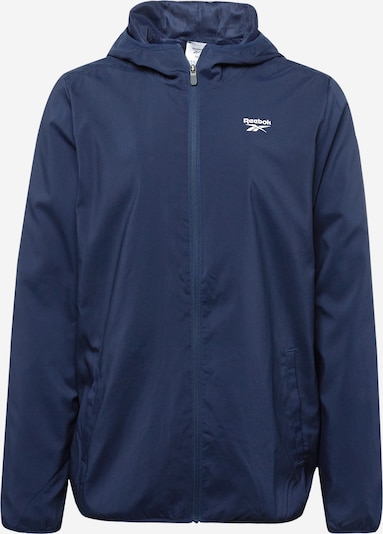 Reebok Veste de sport en bleu marine / blanc, Vue avec produit