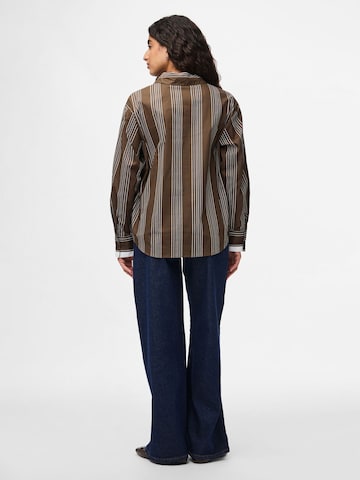 PIECES Bluse 'PCJAMIE' in Braun