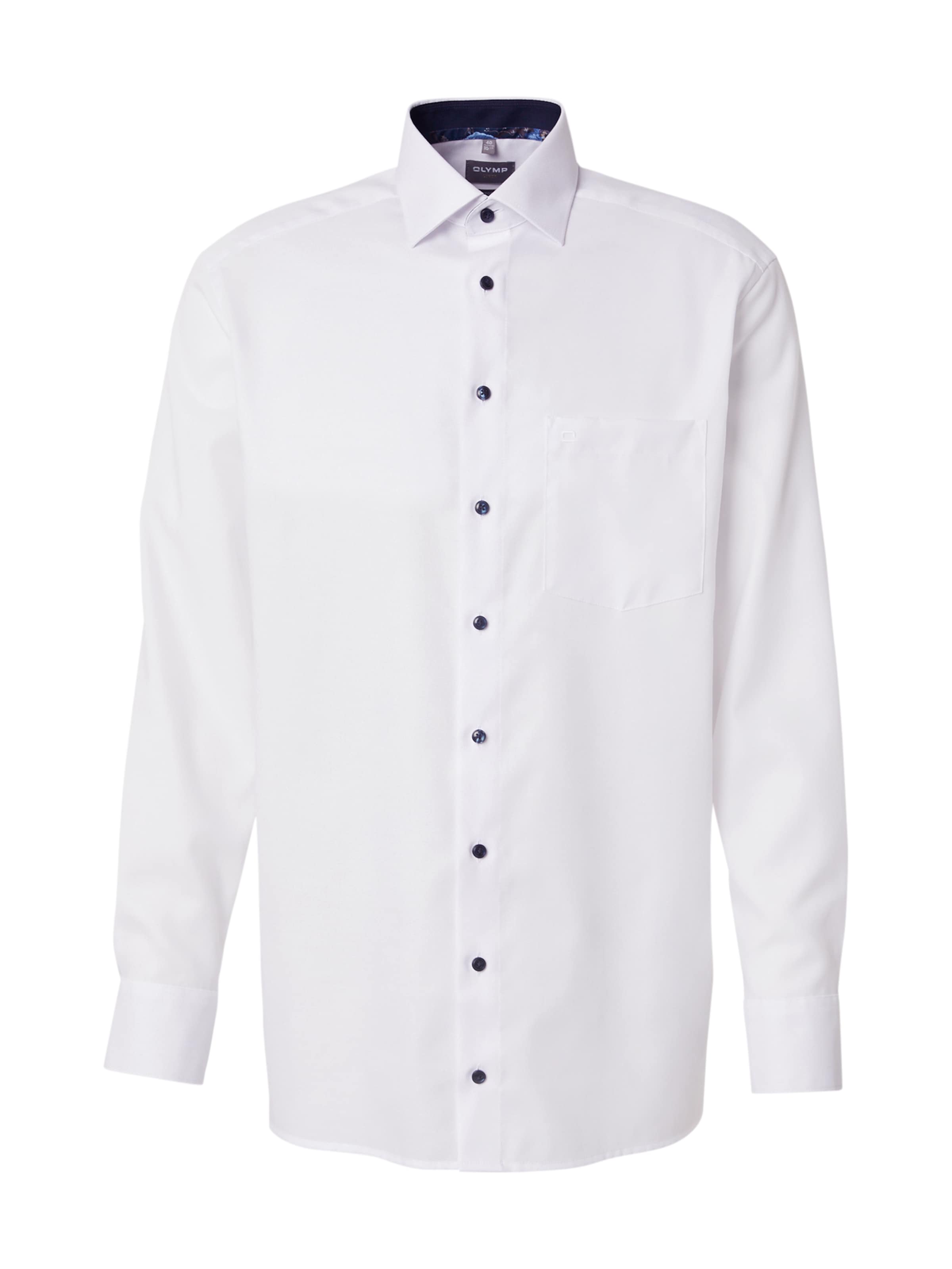 OLYMP Regular fit Риза в бяло: отпред