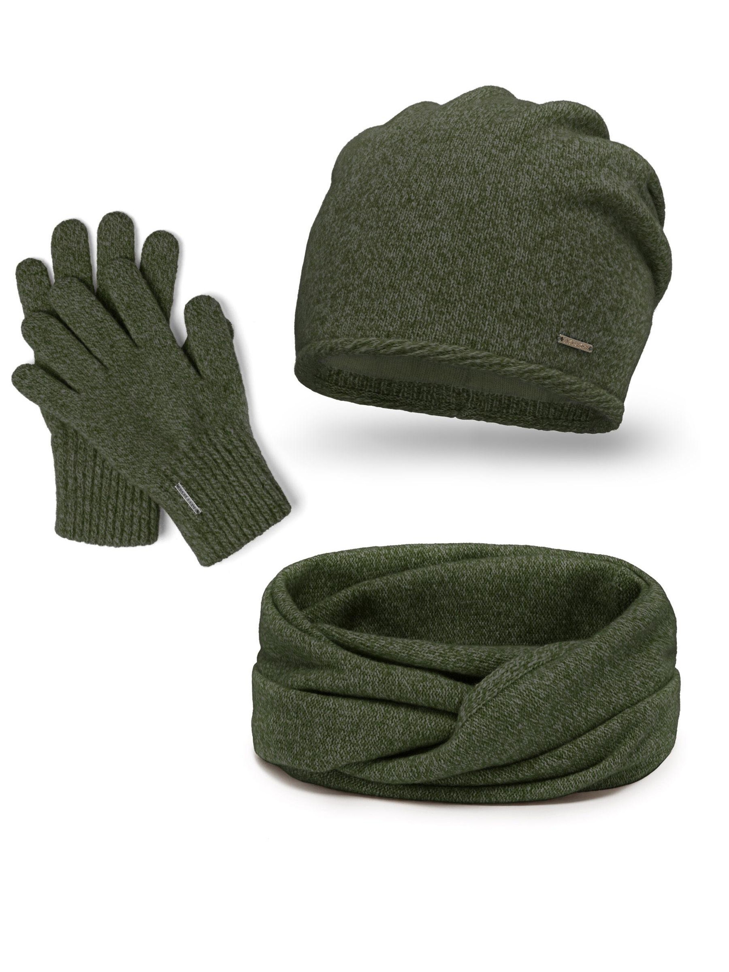 Vivisence Mütze '7087 Set'‌‌ in Grün: Vorderseite