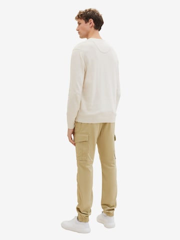TOM TAILOR Tapered Cargo Pants in Beige