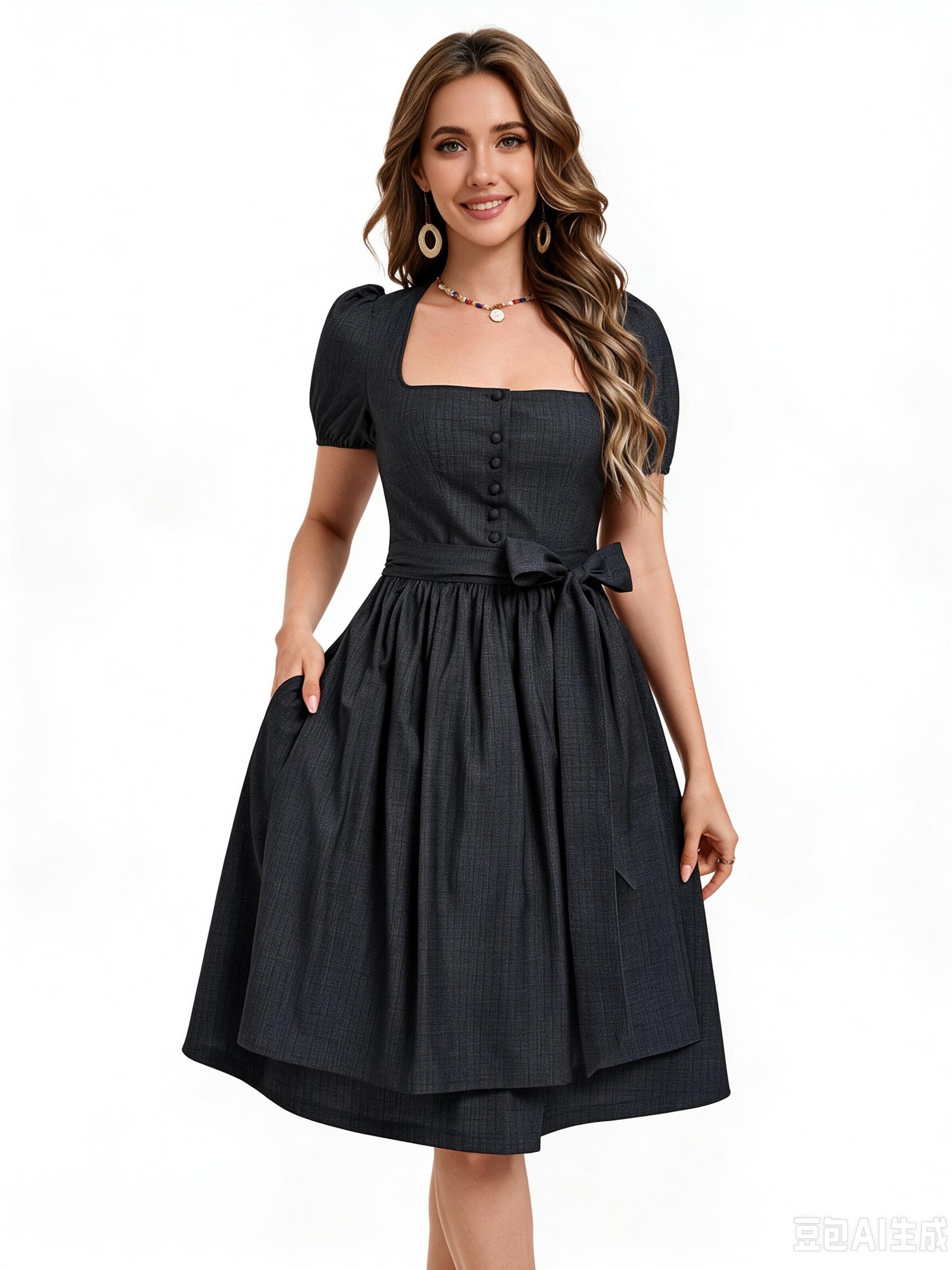 KoJooin Dirndl w kolorze czarny: przód
