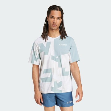 ADIDAS TERREX Performance shirt in White: front