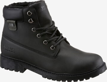 Man's World Lace-Up Boots in Black