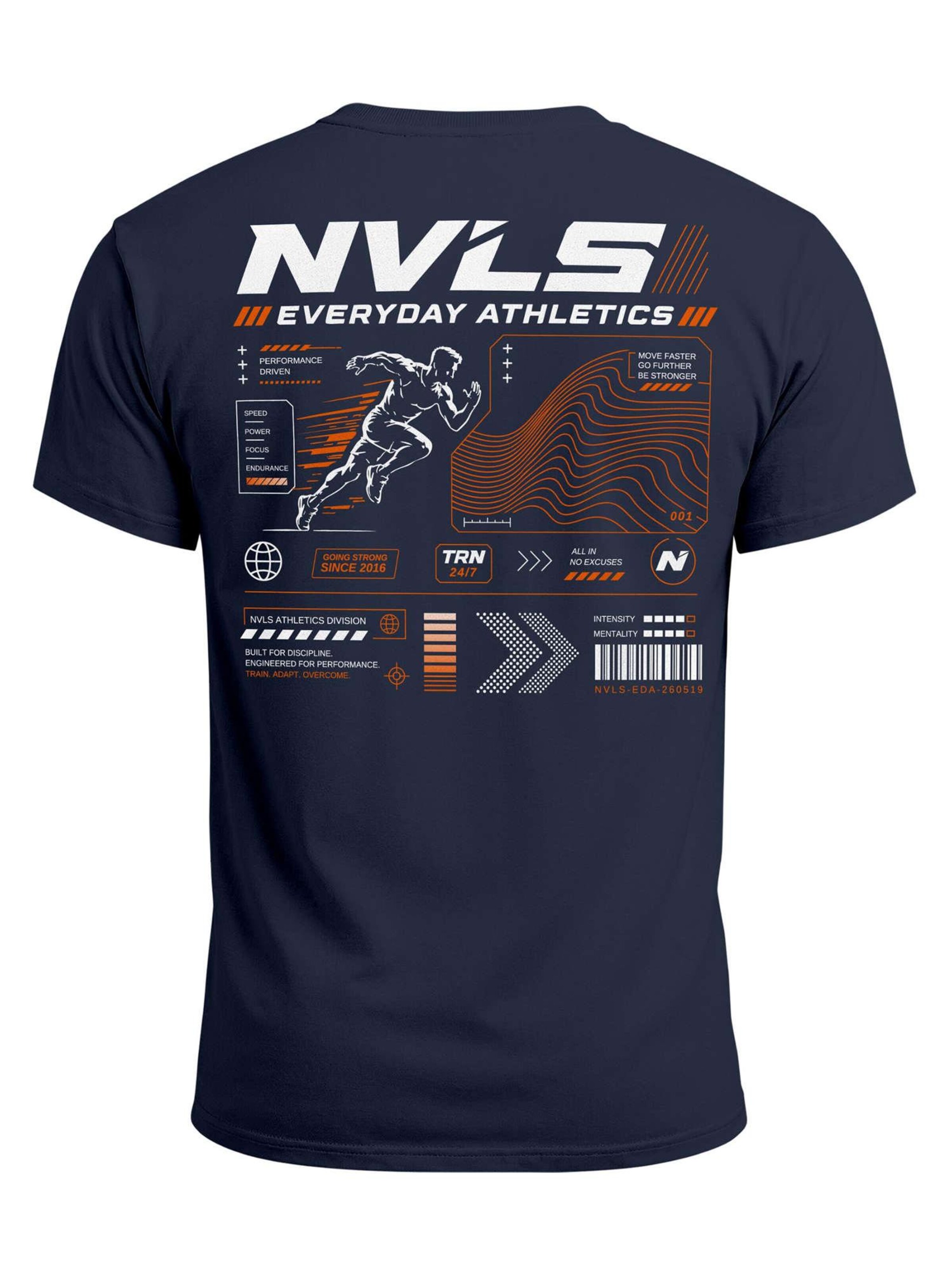 Neverless Shirt 'Everyday Athletics' in Blue: front