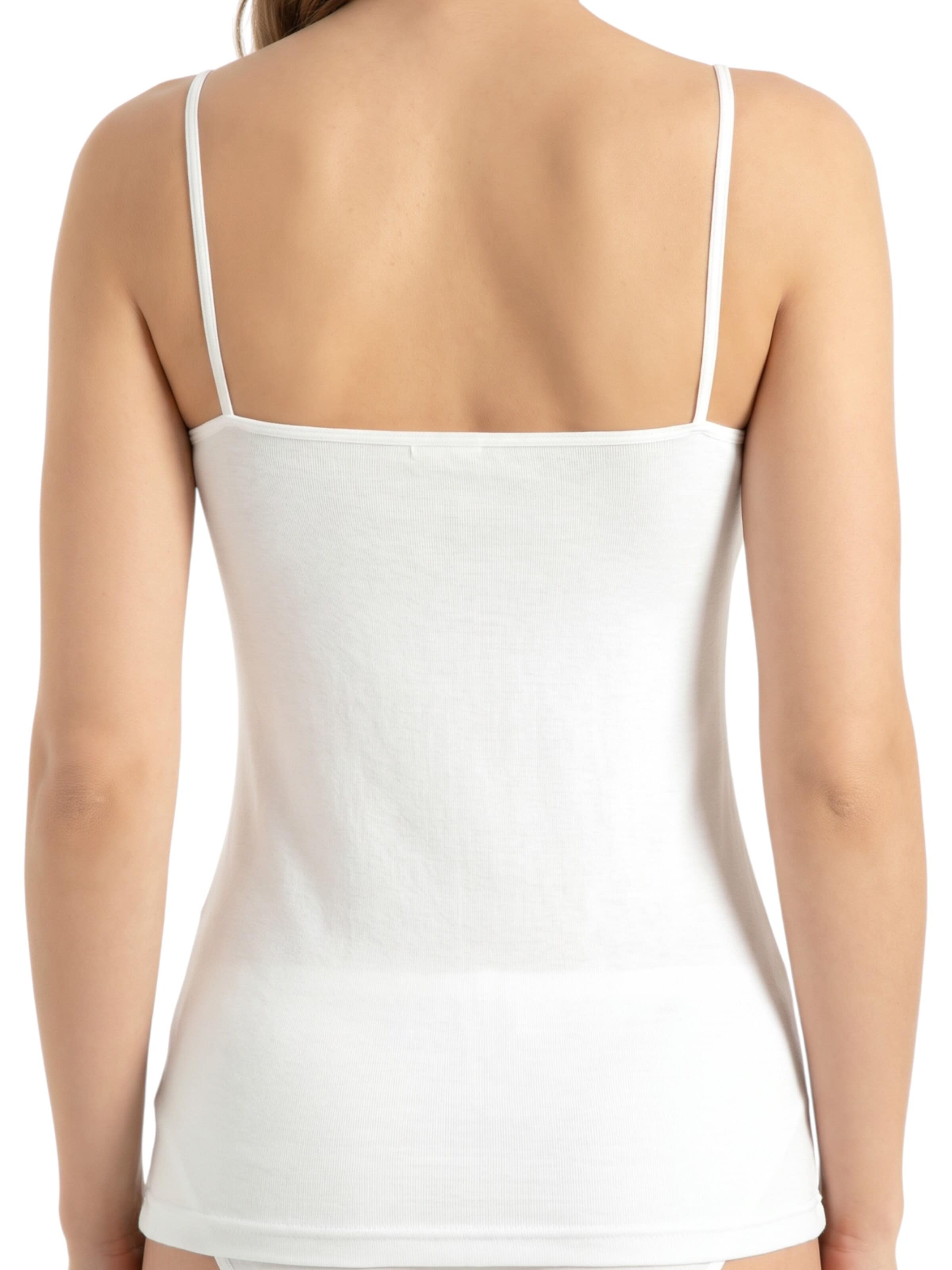 Top 'CALIRA – Camisole Top' di fashionshowcase in bianco