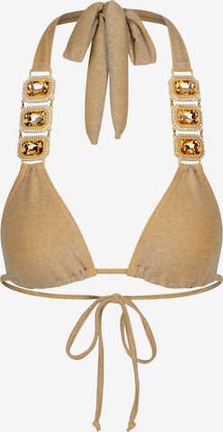 Triangolo Top per bikini 'Boujee' di Moda Minx in oro: frontale
