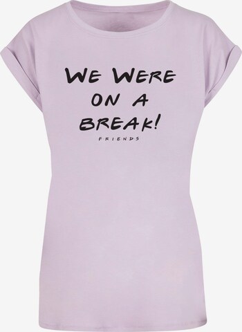 ABSOLUTE CULT Shirt 'Friends - We Were On A Break' in Purple: front