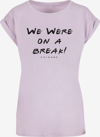 T-shirt 'Friends - We Were On A Break' ABSOLUTE CULT en violet : devant