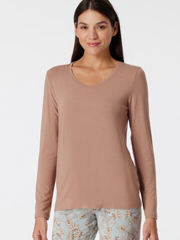 SCHIESSER Slaapshirt in Beige: voorkant