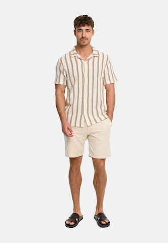 INDICODE JEANS Regular fit Overhemd 'INGlumin' in Beige