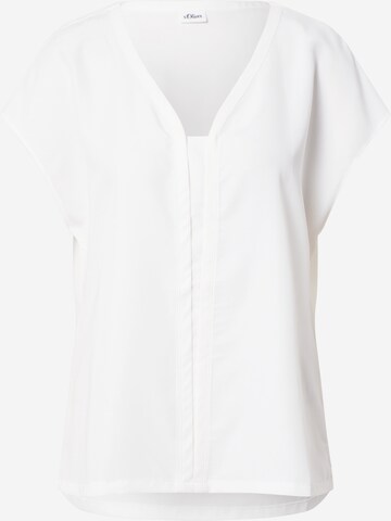 s.Oliver BLACK LABEL Bluzka w kolorze biały: przód