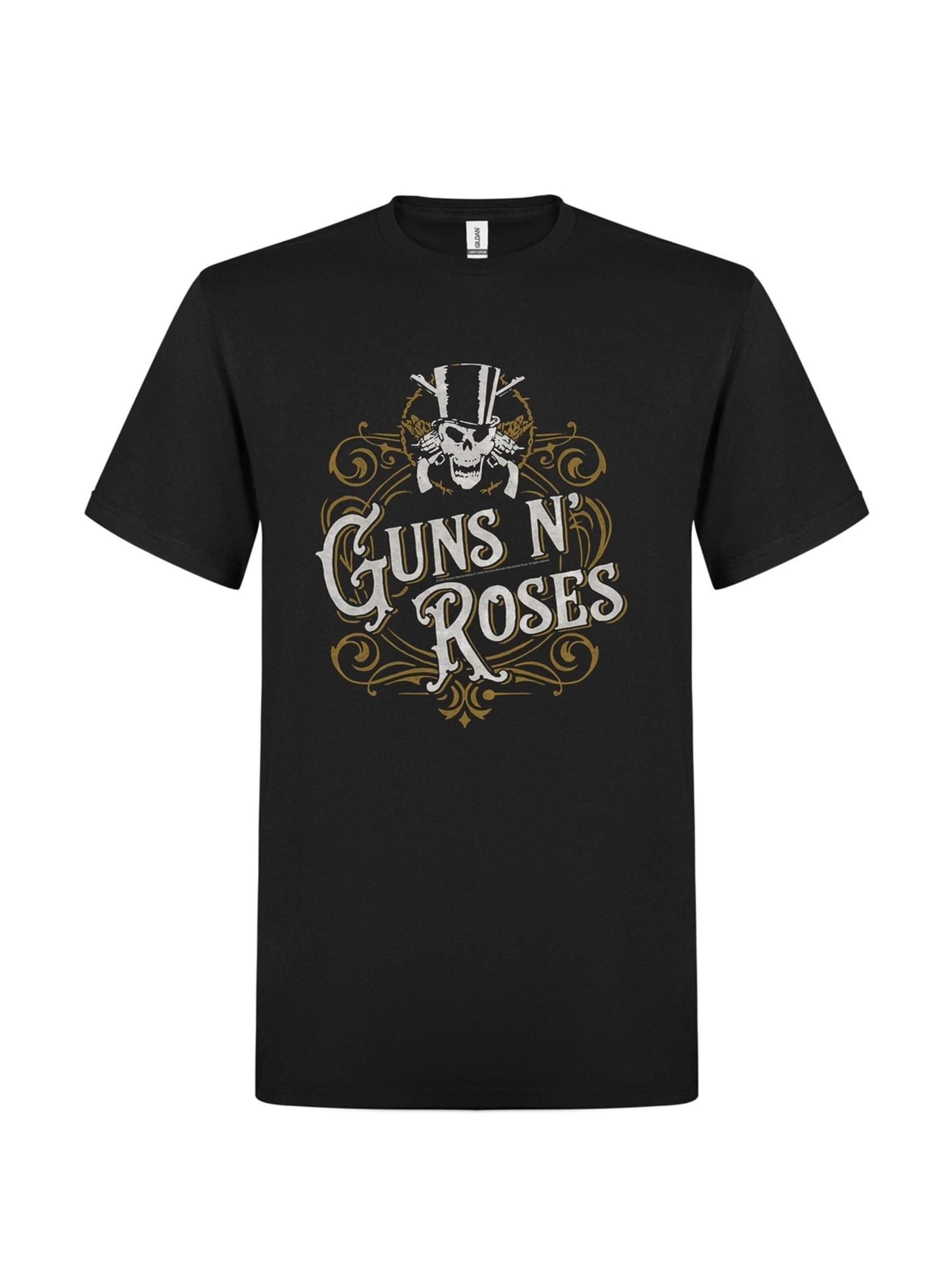 GUNS N' ROSES Shirt 'Guns N´Roses Frame T-Shirt' in Black: front
