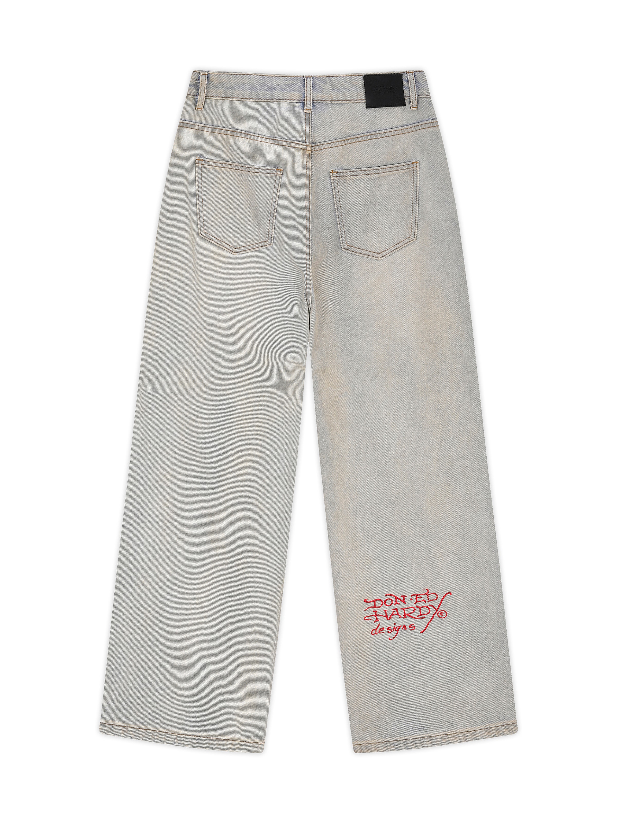 Ed Hardy Свободный крой Джинсы в Синий