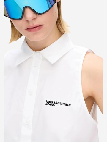 KARL LAGERFELD JEANS - Blusa 'KLJ Sleeveless Blouse B2W11020' en blanco