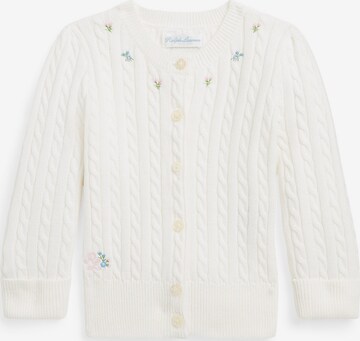 Polo Ralph Lauren Плетена жилетка в бяло: отпред