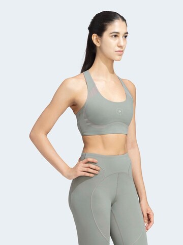 ADIDAS BY STELLA MCCARTNEY Bustier Sport-BH 'Power Impact' in Grün: Vorderseite