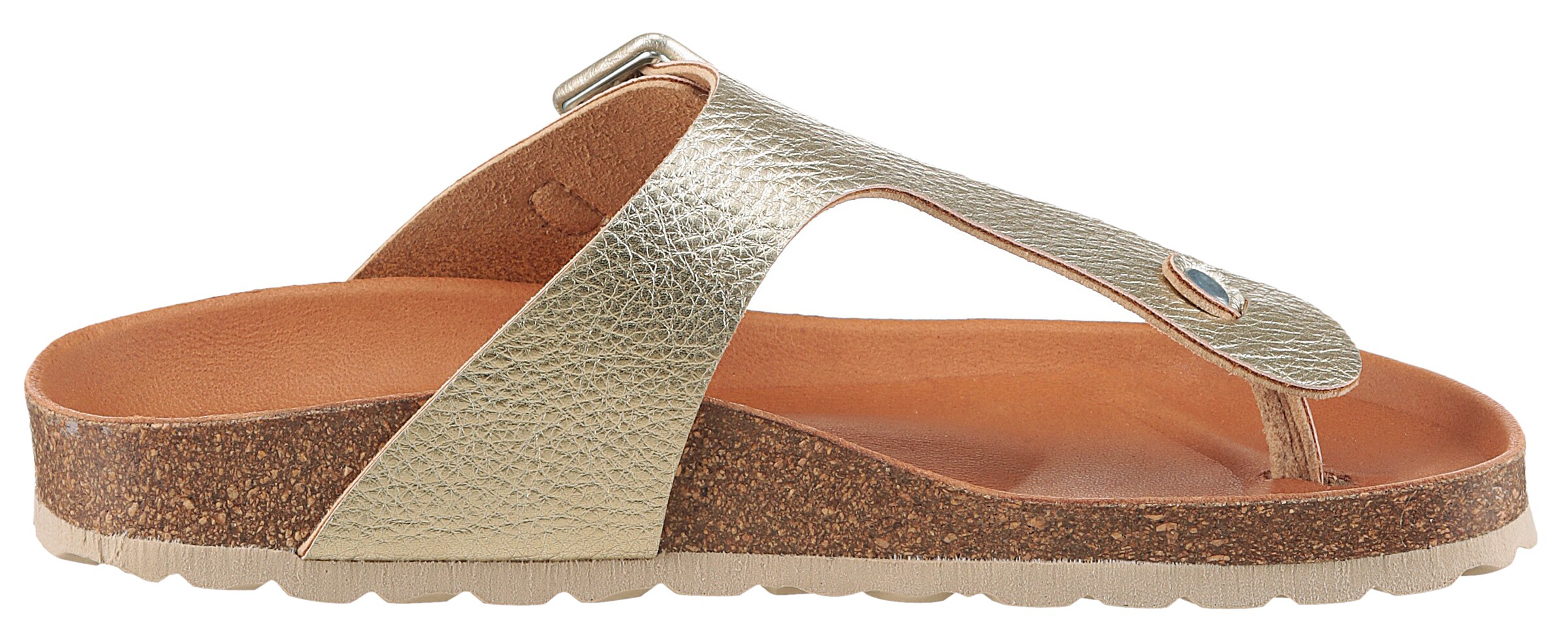 VERBENAS T-Bar Sandals in Gold