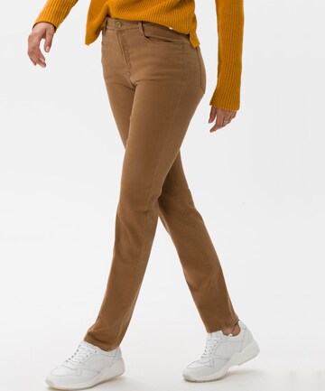 BRAX Slimfit Broek 'Mary' in Bruin: voorkant