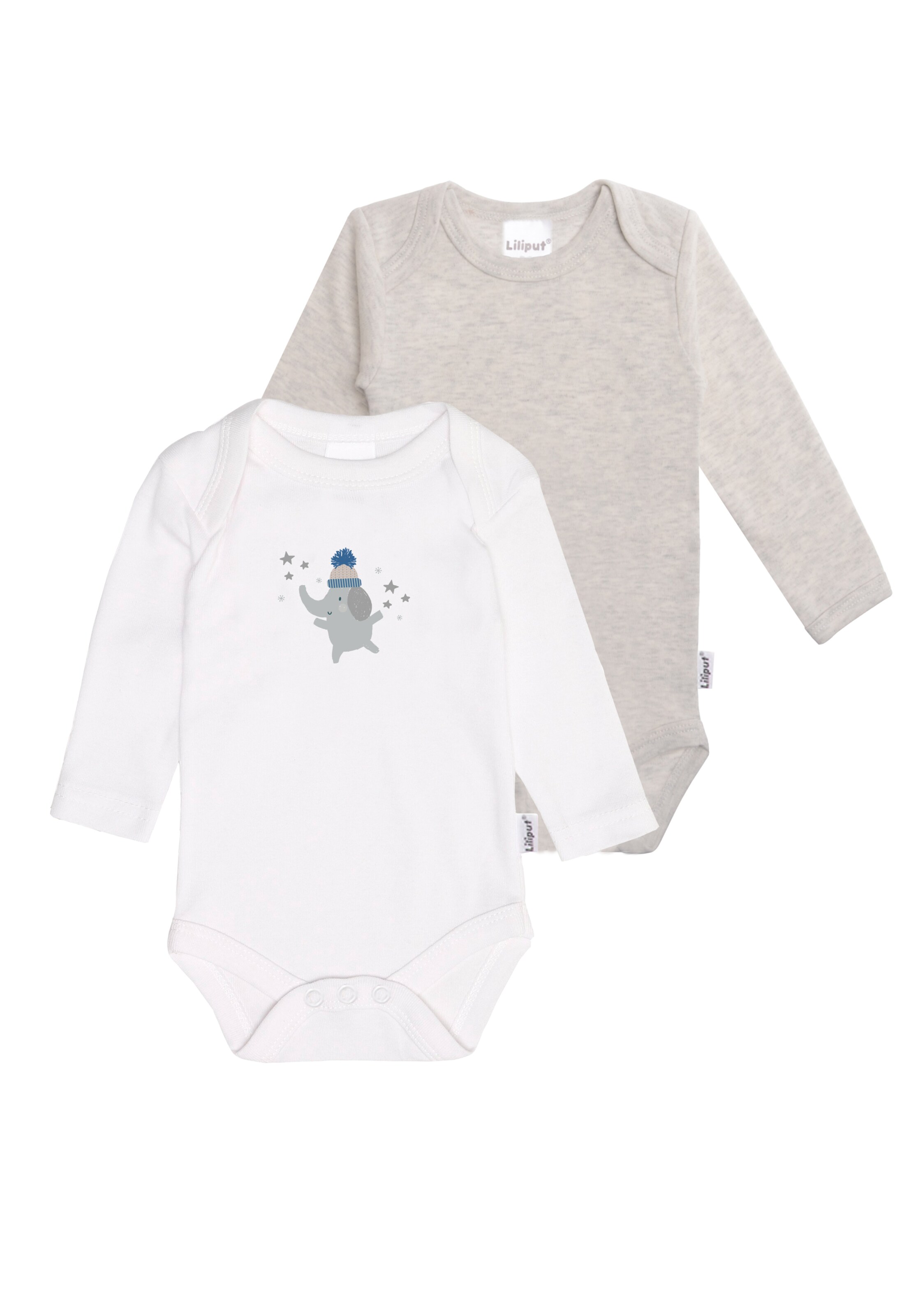 LILIPUT Langarmbody in Grau: Vorderseite