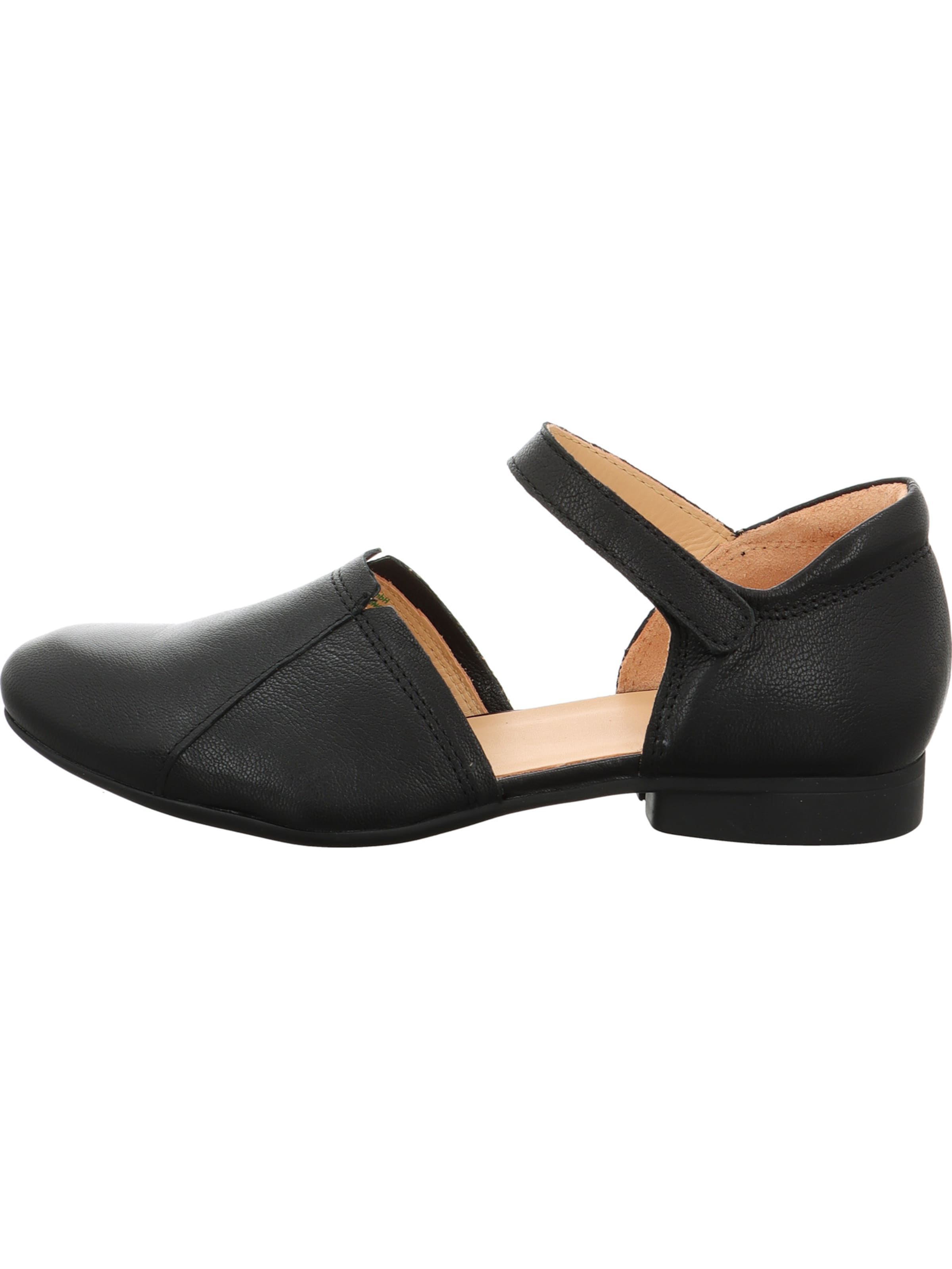 THINK! Ballet Flats with Strap 'GUAD2' in Black