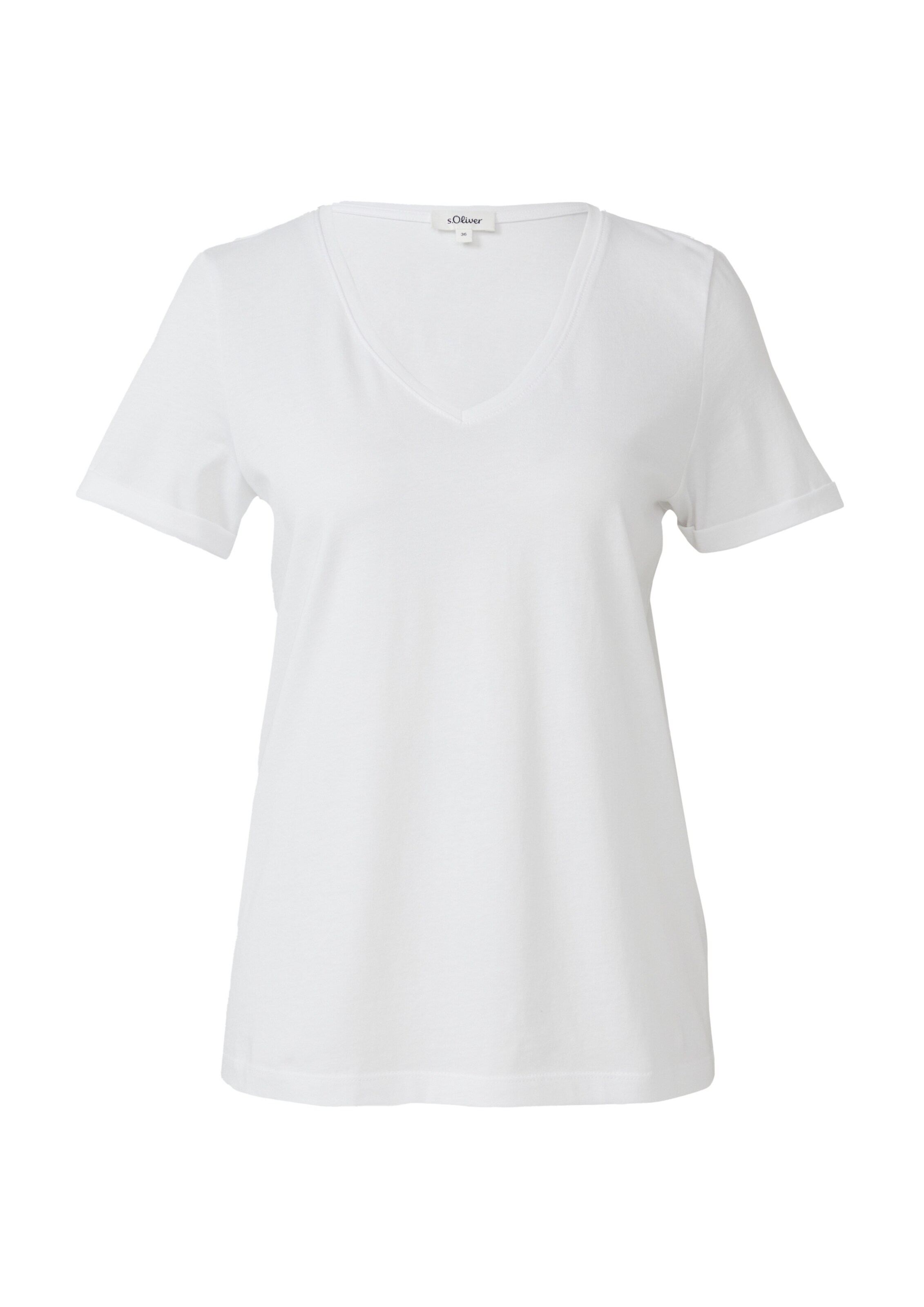 T-shirt s.Oliver en blanc : devant