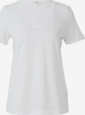 T-shirt s.Oliver en blanc : devant