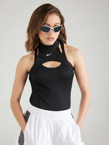 Nike Sportswear Top | črna barva: sprednja stran