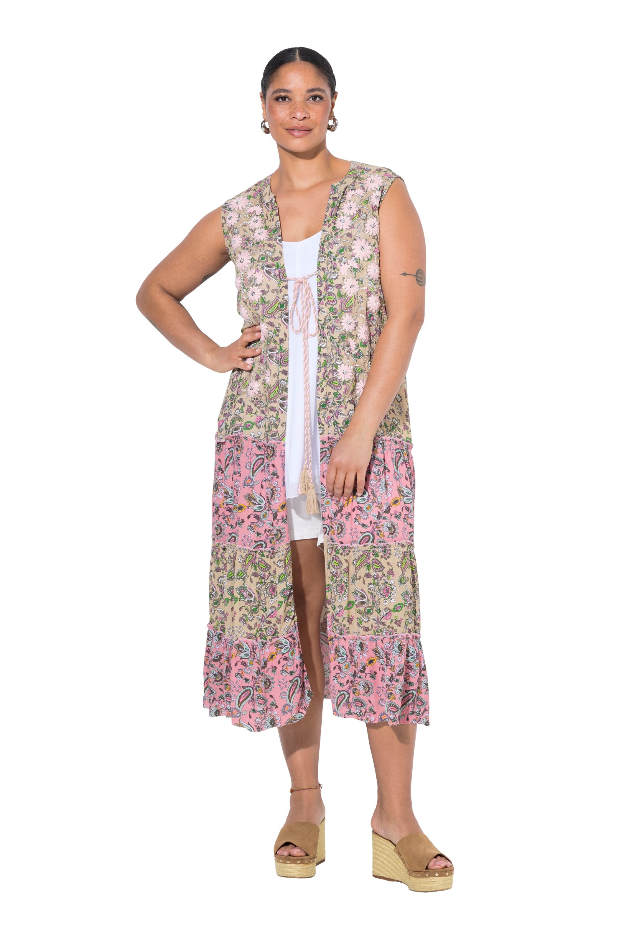 Kimono MIAMODA en beige : devant