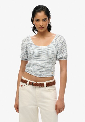 Superdry Blouse in Blauw: voorkant