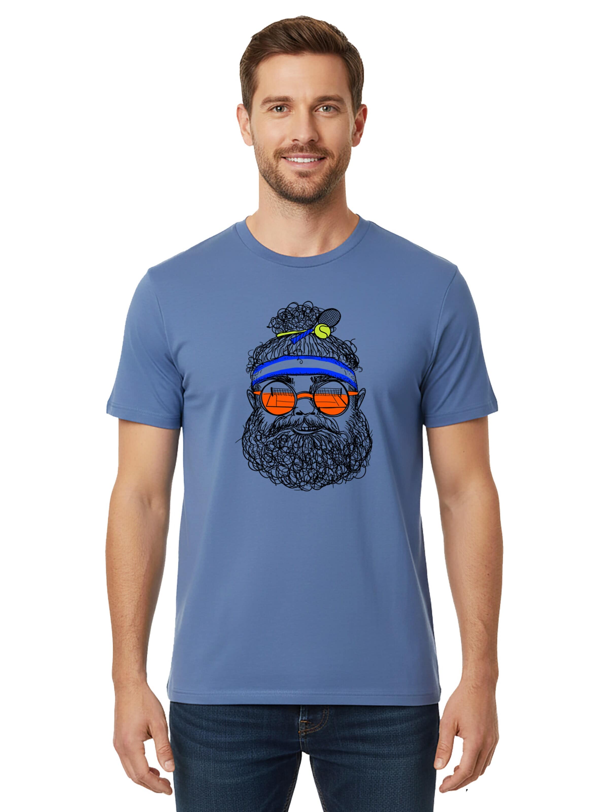 karlskopf Shirt 'TENNISSPIELER' in Blue